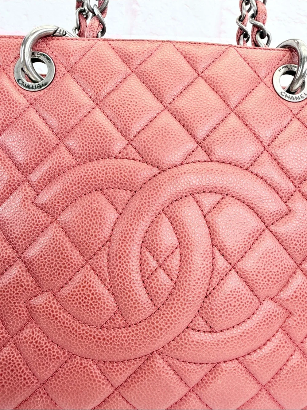 Chanel Grand Shopping Tote Quilted Caviar